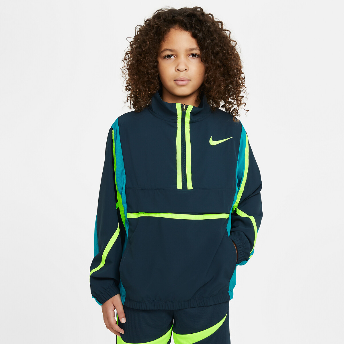 blue and green nike windbreaker