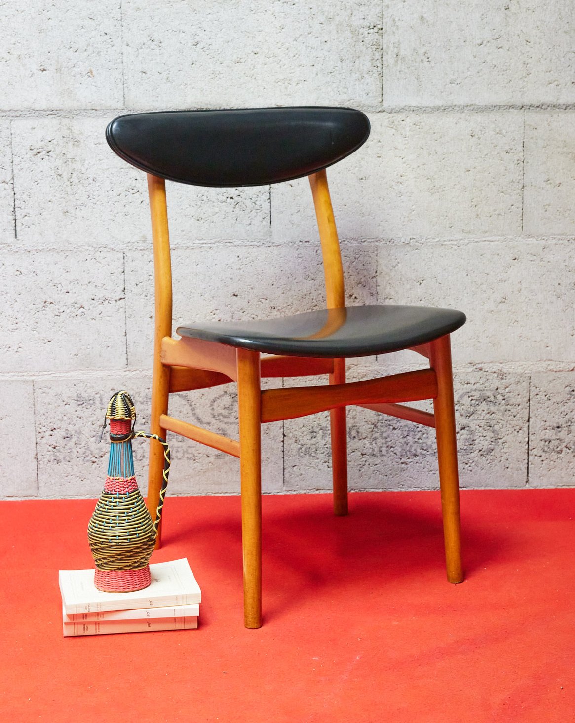 Chaise scandinave en bois Alma N°1626 - Bon état, DEBONGOUT