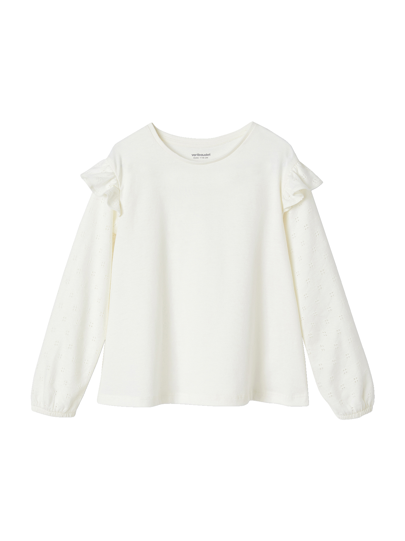 Tee-shirt volanté BASICS, VERTBAUDET