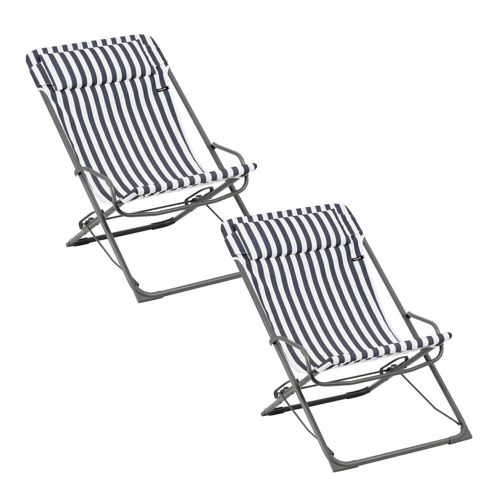 Lot de 2 Transats jardin oscillants - TRANSASWING, LAFUMA MOBILIER
