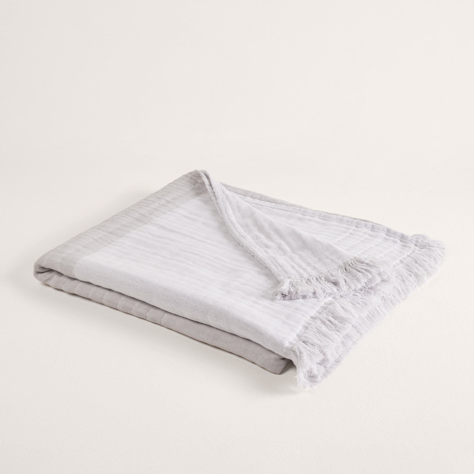 Plaid en Jacquard gauffré en coton CHARLY, MADURA