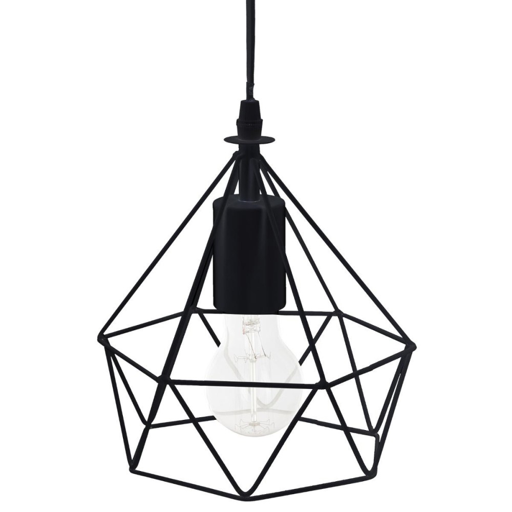 Suspension Métal Filaire D19 H22 Noir, ATMOSPHERA