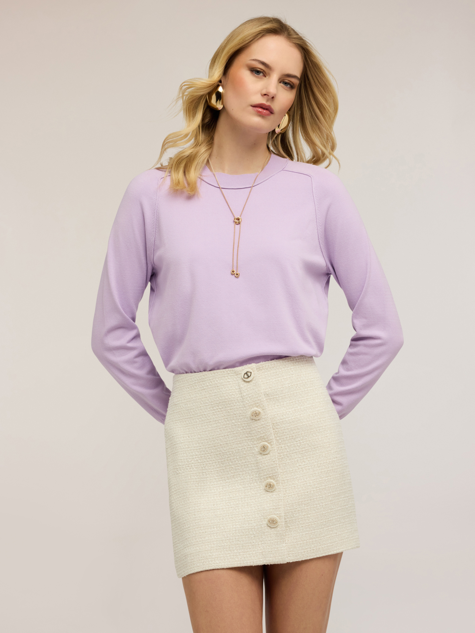 Pull à rayures en mélange de viscose, MOTIVI