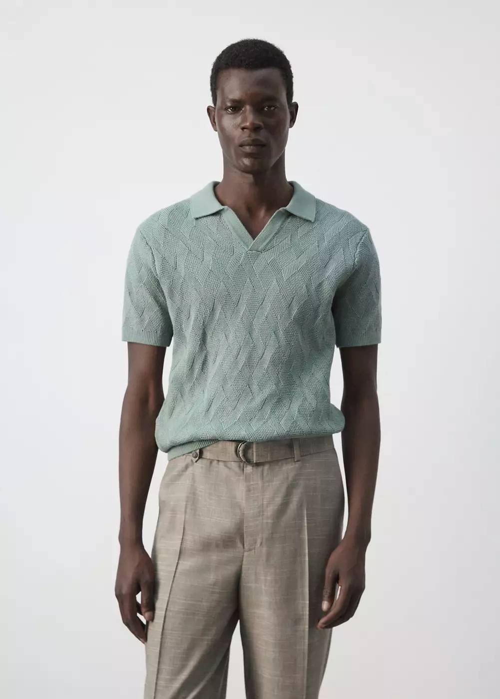 Polo 100 % coton structure tressée, MANGO MAN