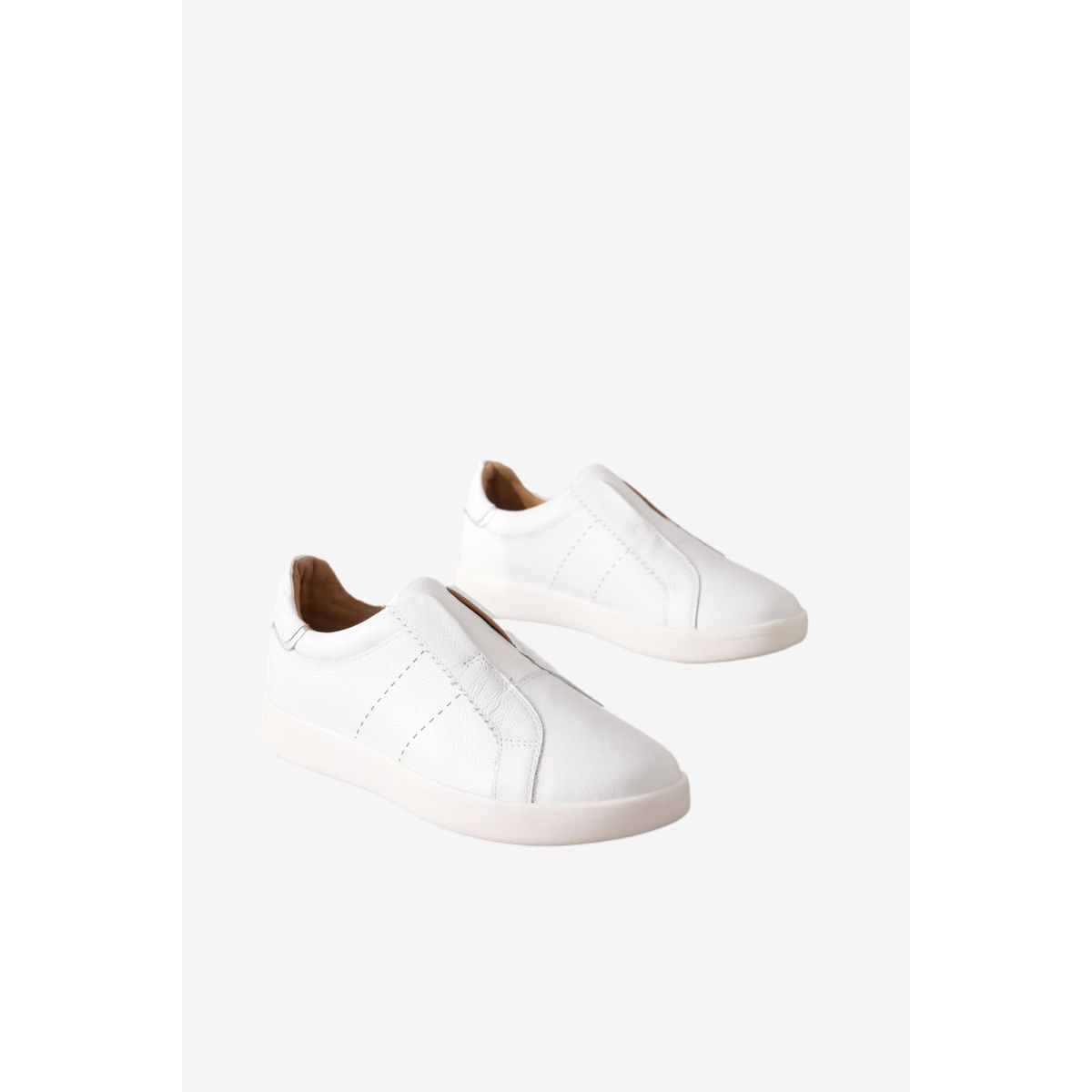 Baskets en cuir haut de gamme sans lacets Signature, NEXT