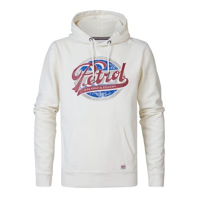 Cotton Crew Neck Hoodie with Print on Front PETROL INDUSTRIES