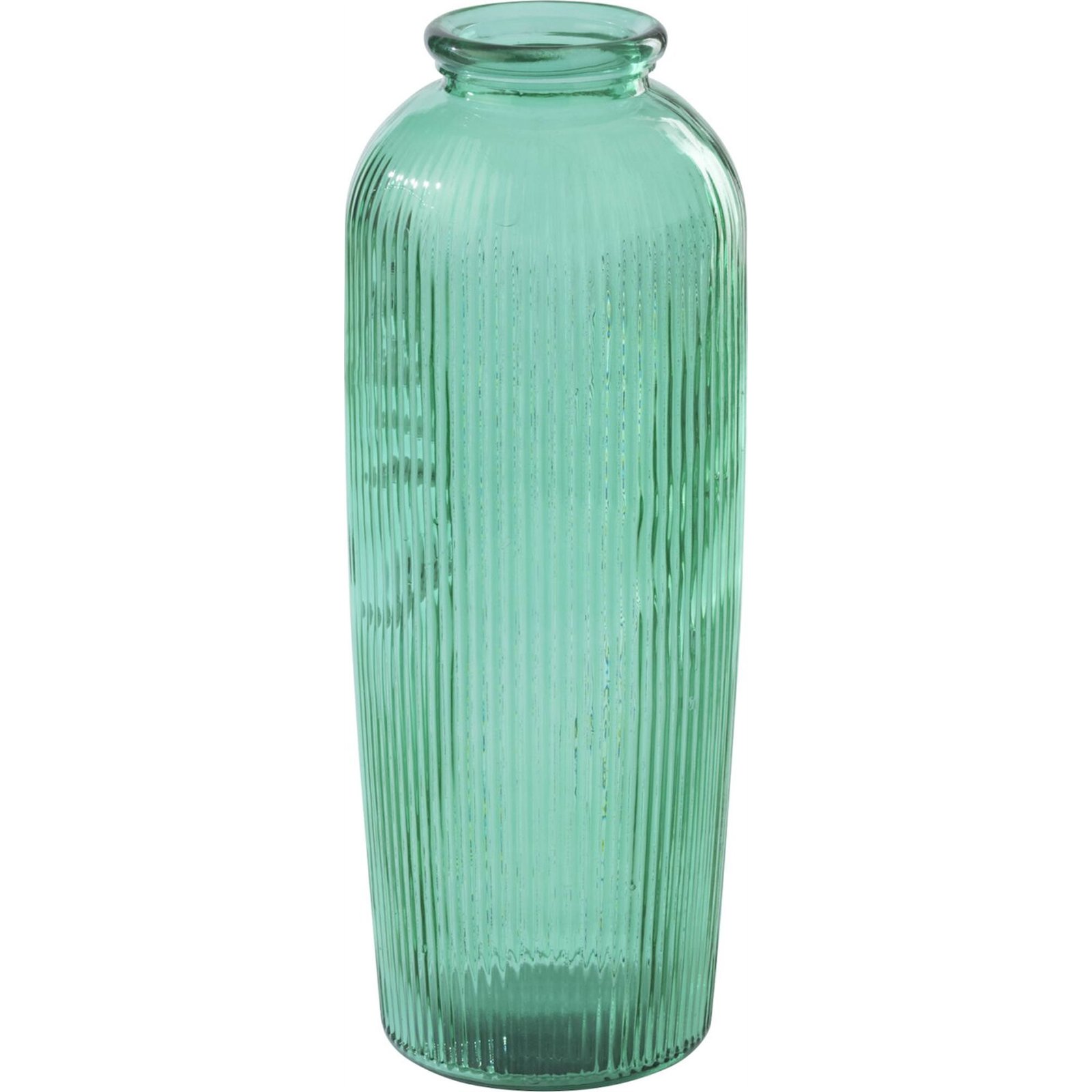 Vase décoratif ligné en verre soufflé, RECOLLECTION