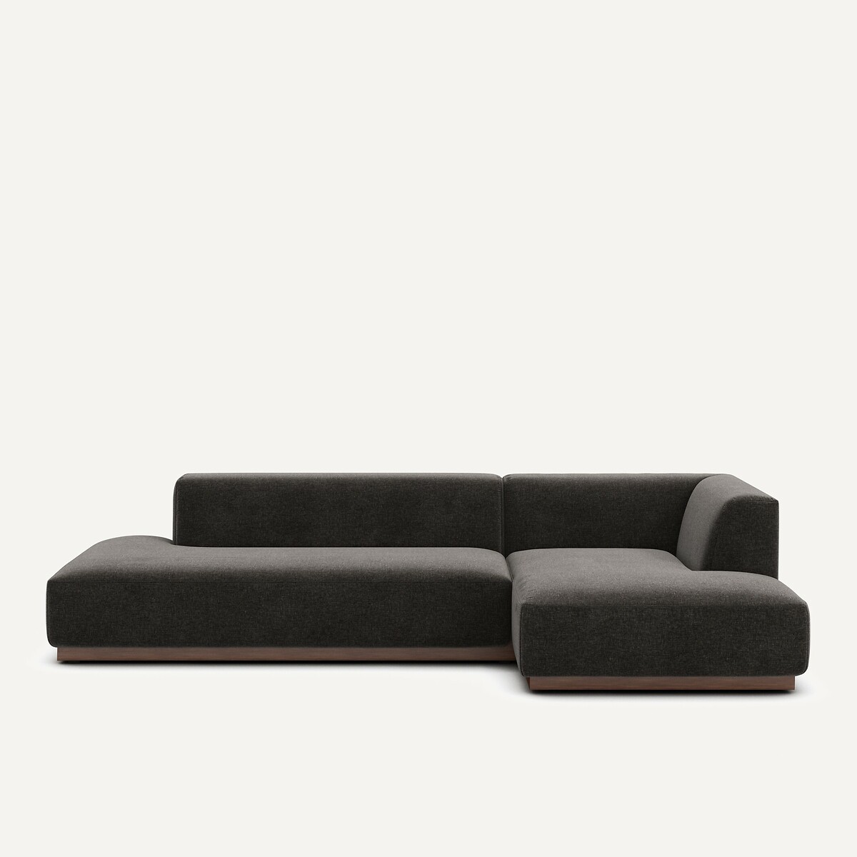 AM.PM Rechter hoekbank XL in chenille fluweel, Jacopo