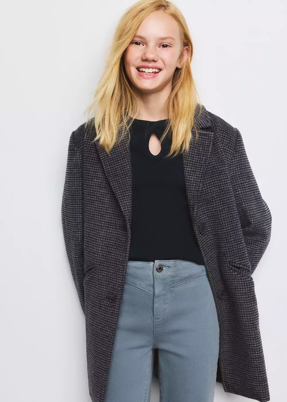 Jeans flare taille normale détail couture, MANGO KIDS