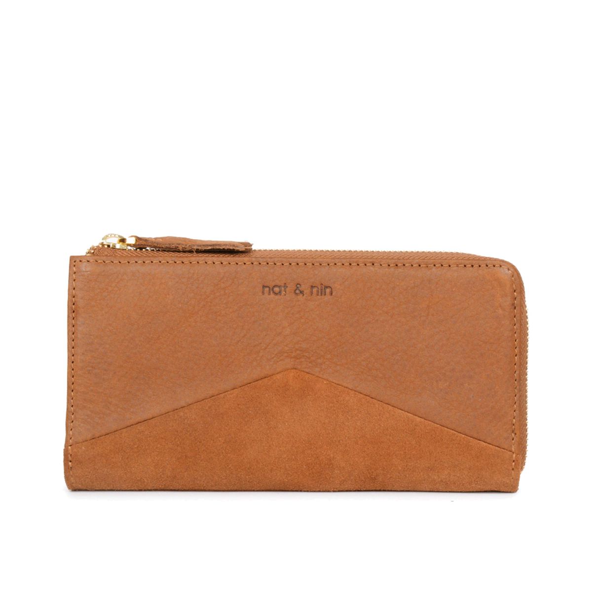 Portefeuille En Cuir Zippé Linn, NAT & NIN