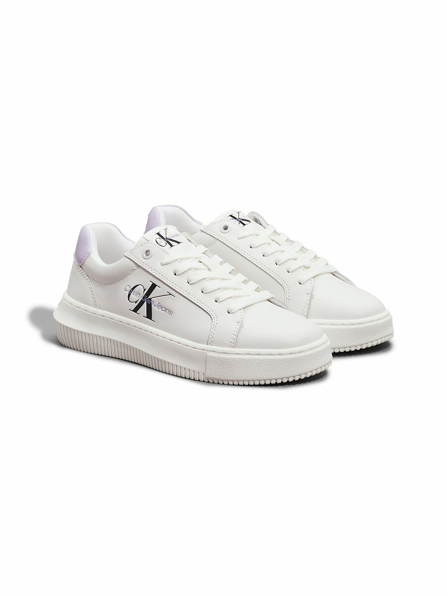 Sneakers chunky cuspole in leer