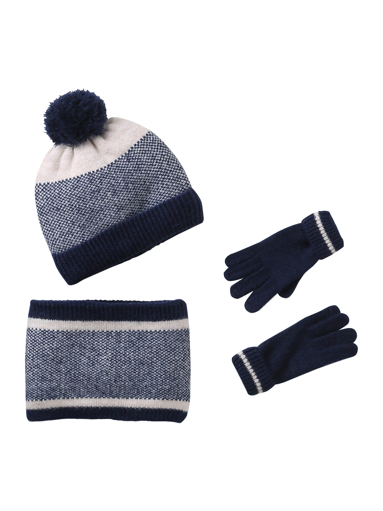 Ensemble bonnet, snood et gants, VERTBAUDET