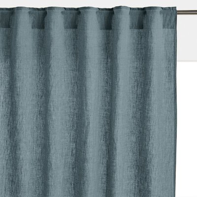 Onega Washed Linen Radiator Curtain with Hidden Fixings LA REDOUTE INTERIEURS