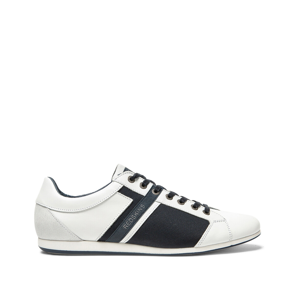 Waseko leather trainers, white/navy, Redskins | La Redoute