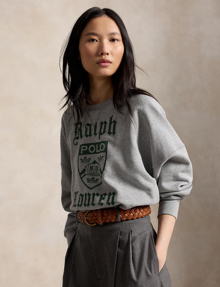 Sweat col rond imprimé écusson, POLO RALPH LAUREN