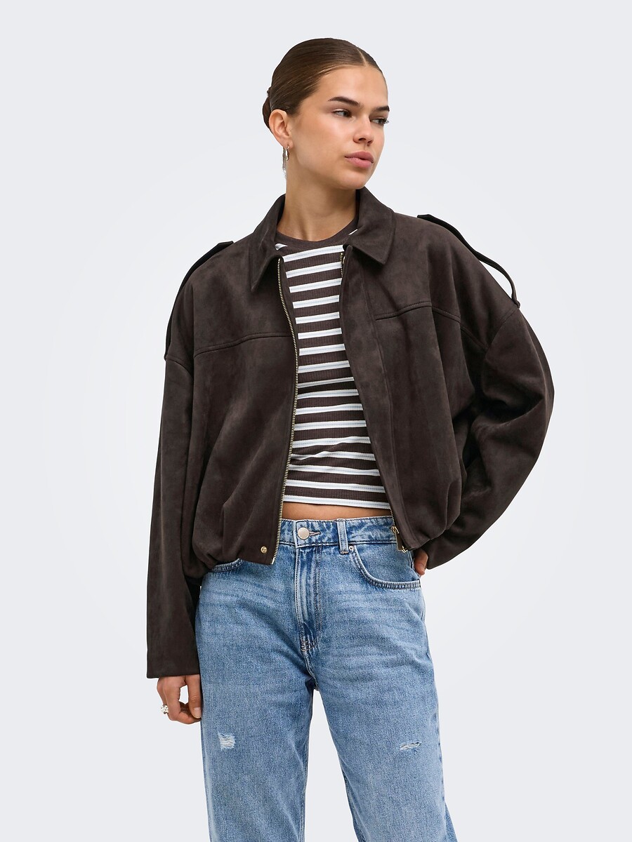 Veste bomber en suédine, ONLY