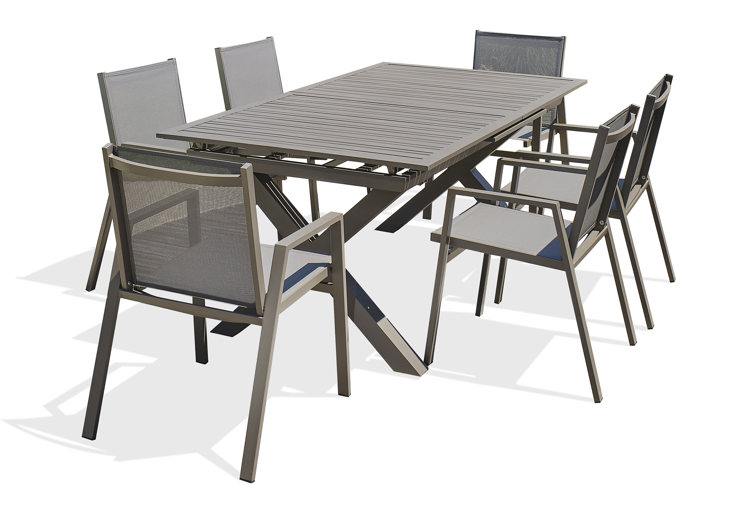 Ensemble repas de jardin en aluminium FLORIDE, DCB GARDEN