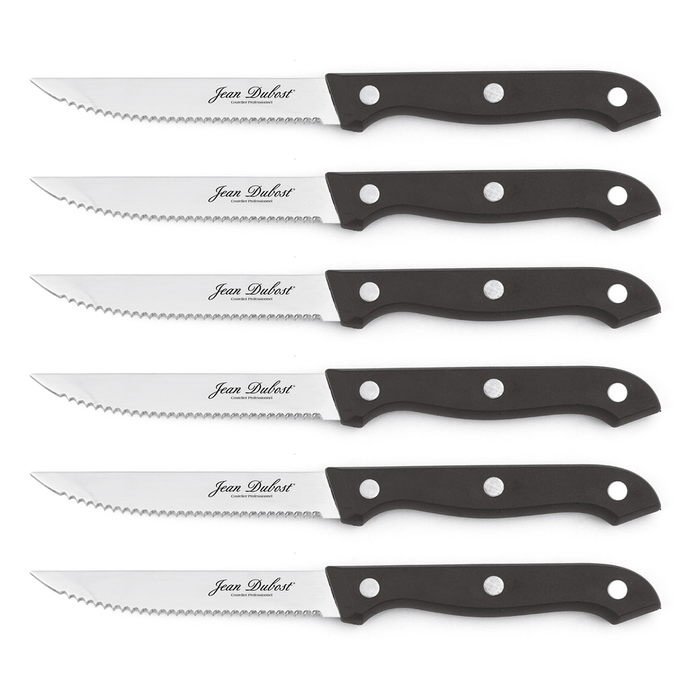 Lot de 6 couteaux à steak -PRIMO, JEAN DUBOST
