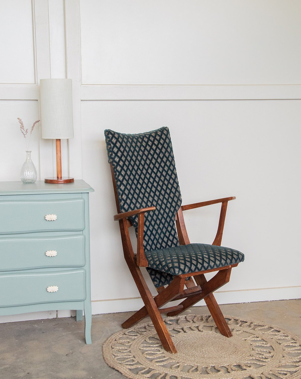 Fauteuil en tissu Jakob N°217 - Bon état, DEBONGOUT