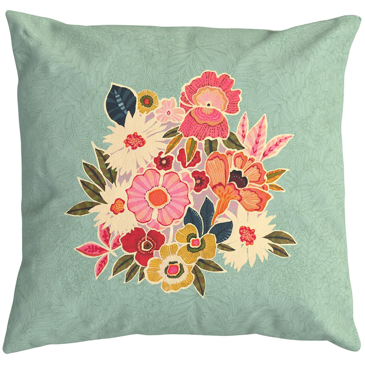 Housse de coussin extérieur, motif fleuri, KIMIKO, VENT DE BOHÈME