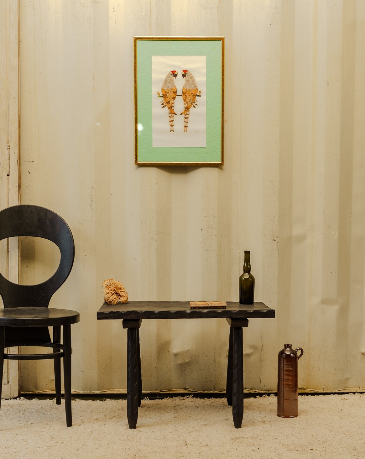 Table d'appoint en bois noir Francine N°1699 - Bon état, DEBONGOUT