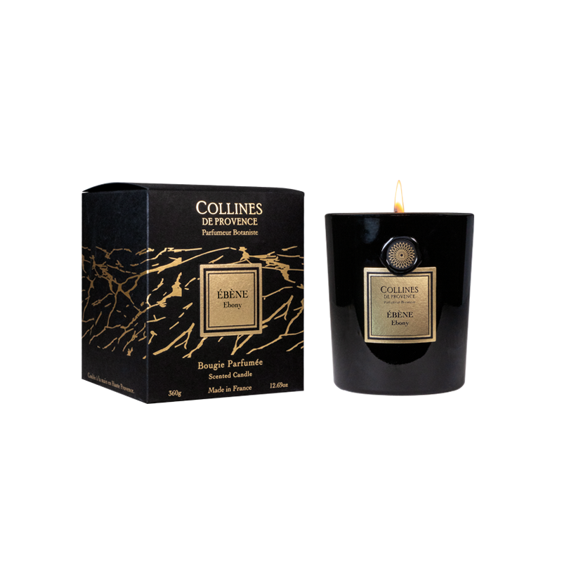 Bougie Parfumée Cire Végétale EBÈNE, COLLINES DE PROVENCE