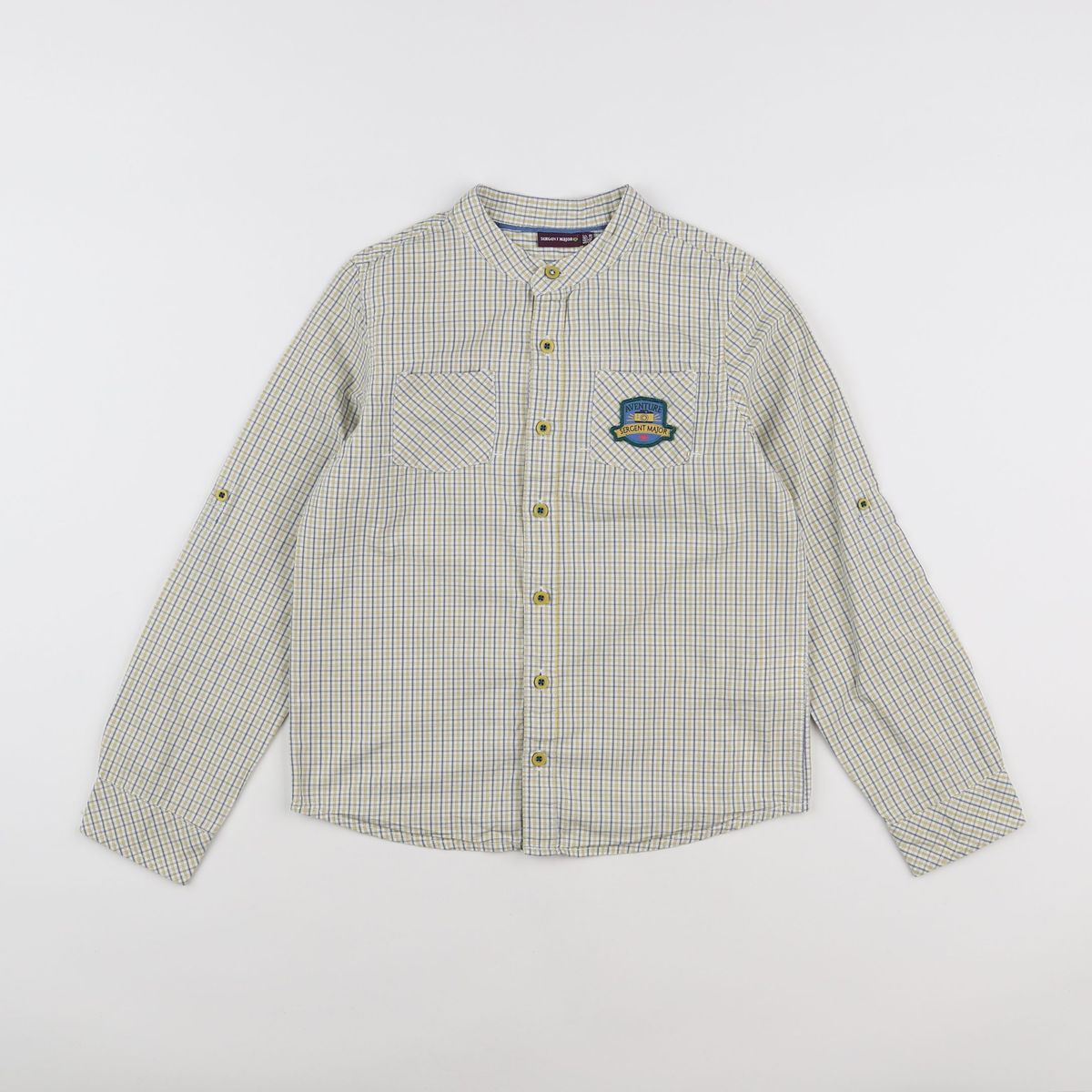 Chemise Sergent Major Pour Fille 10 Ans - Motif Carreaux Rose, Coton, Occasion Très Bon état