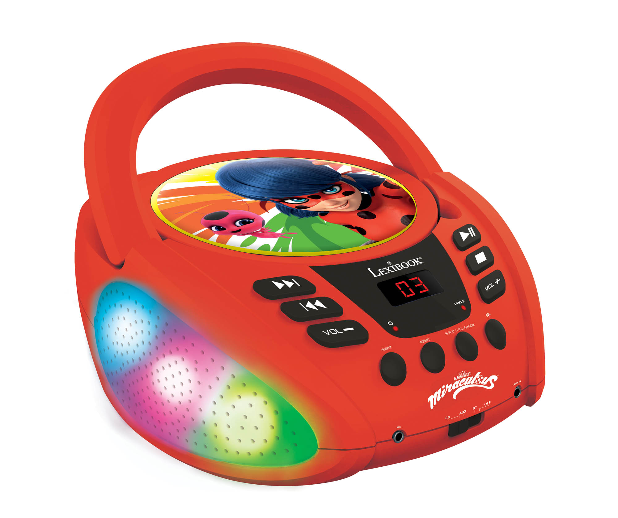 Lecteur CD Bluetooth Miraculous, LEXIBOOK