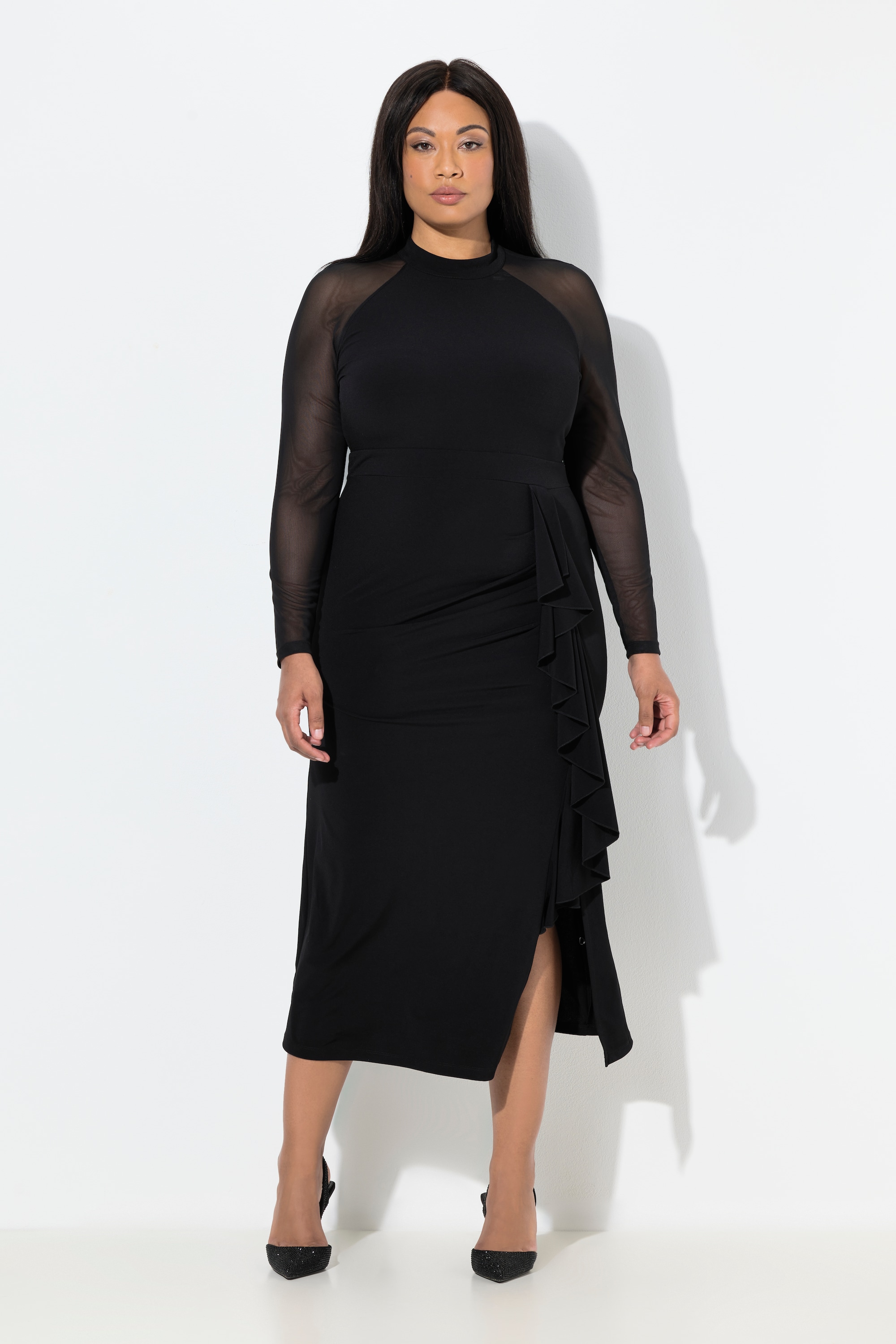 Robe longueur maxi, effet drapé, ULLA POPKEN