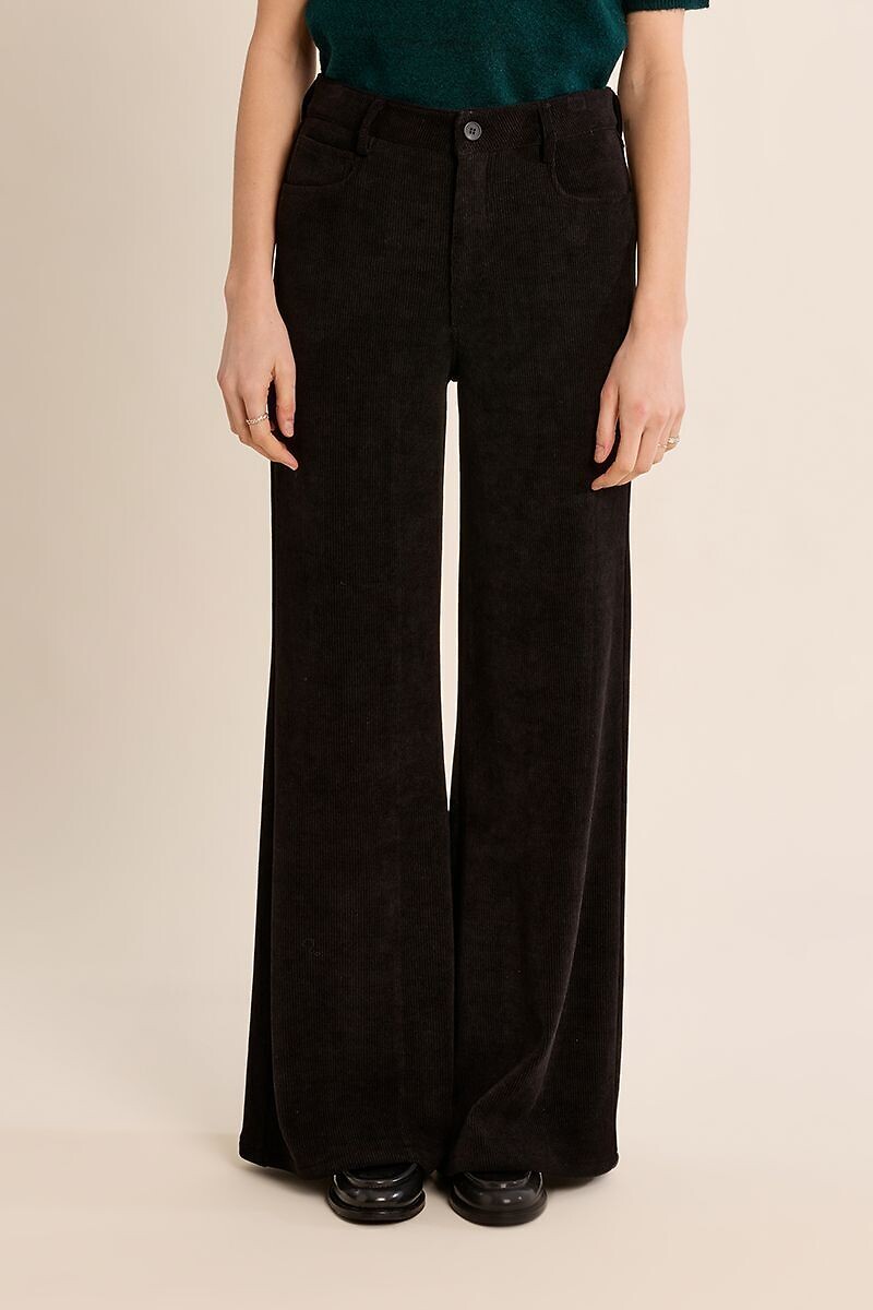 Wijde broek in fluweel, MOLLY BRACKEN