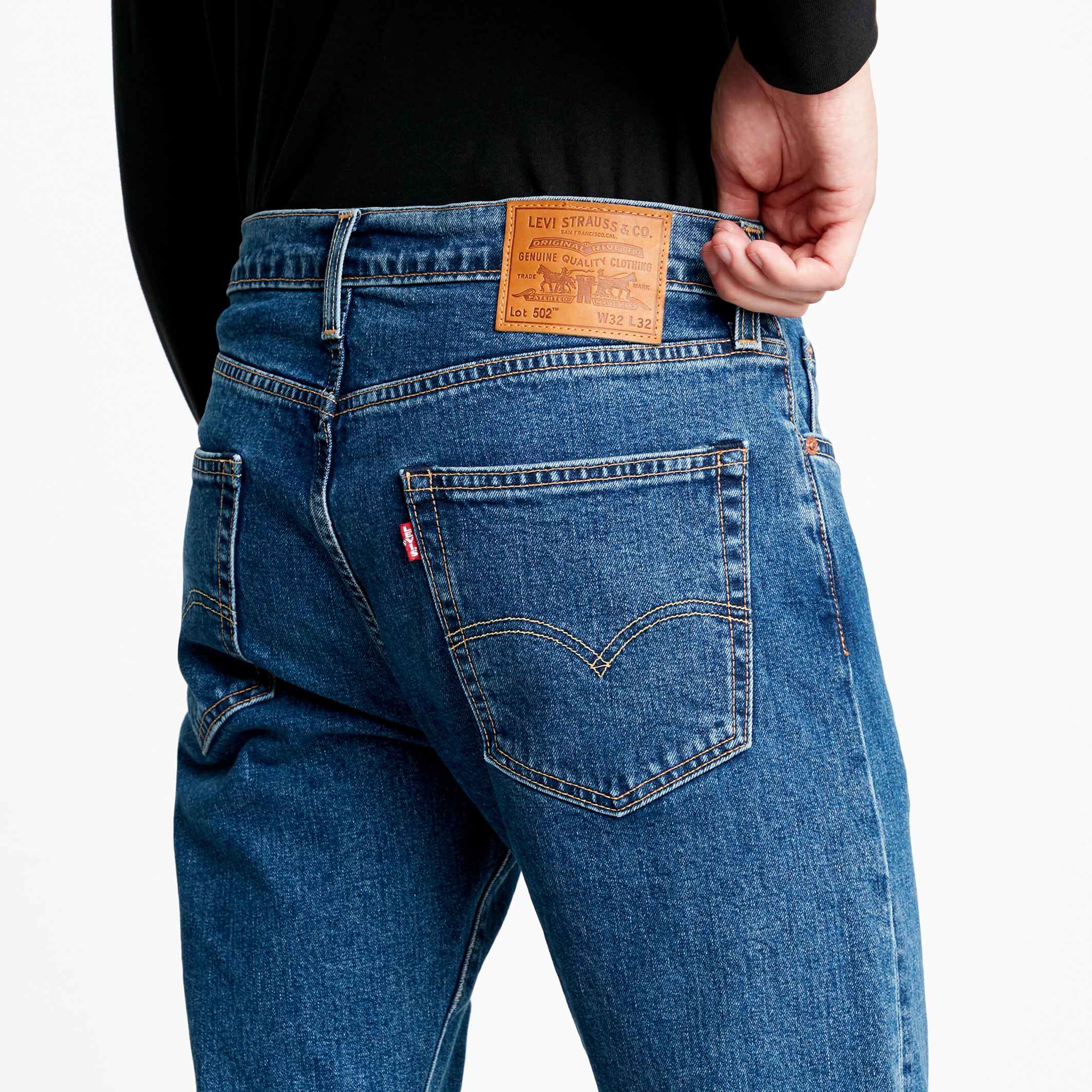 Reviews 502™ straight tapered jeans in mid rise