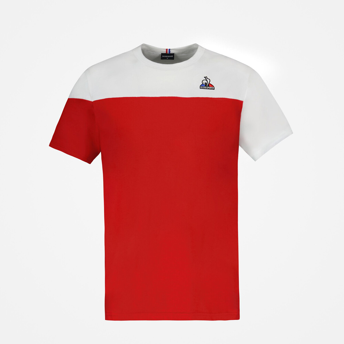T-shirt en korte mouwen 2310366 rood/wit Le Coq Sportif | La Redoute