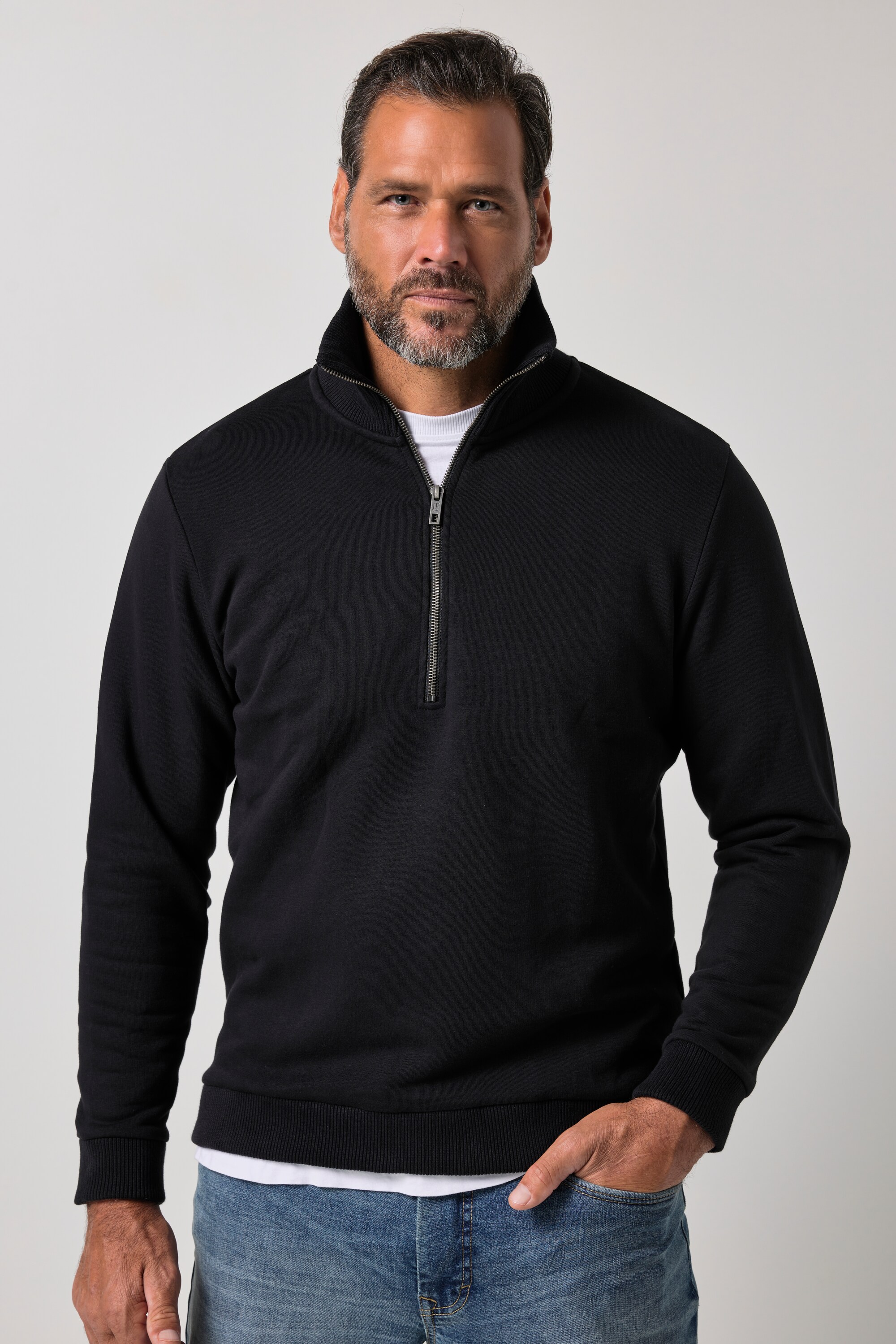 Pull camionneur, col zippé - jusqu'au 8 XL, JP1880
