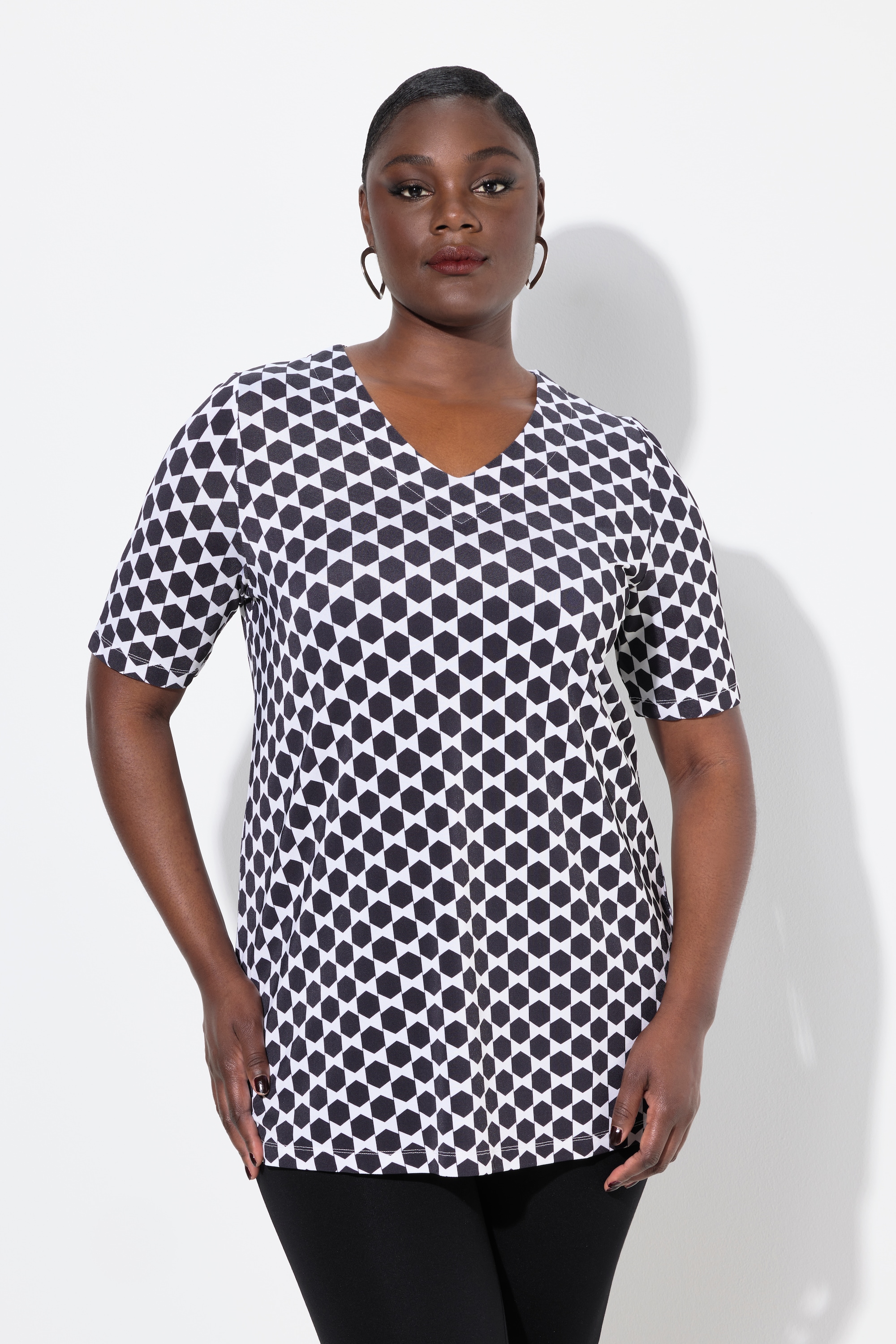 T-shirt en tissu piqué au tombé fluide, ULLA POPKEN