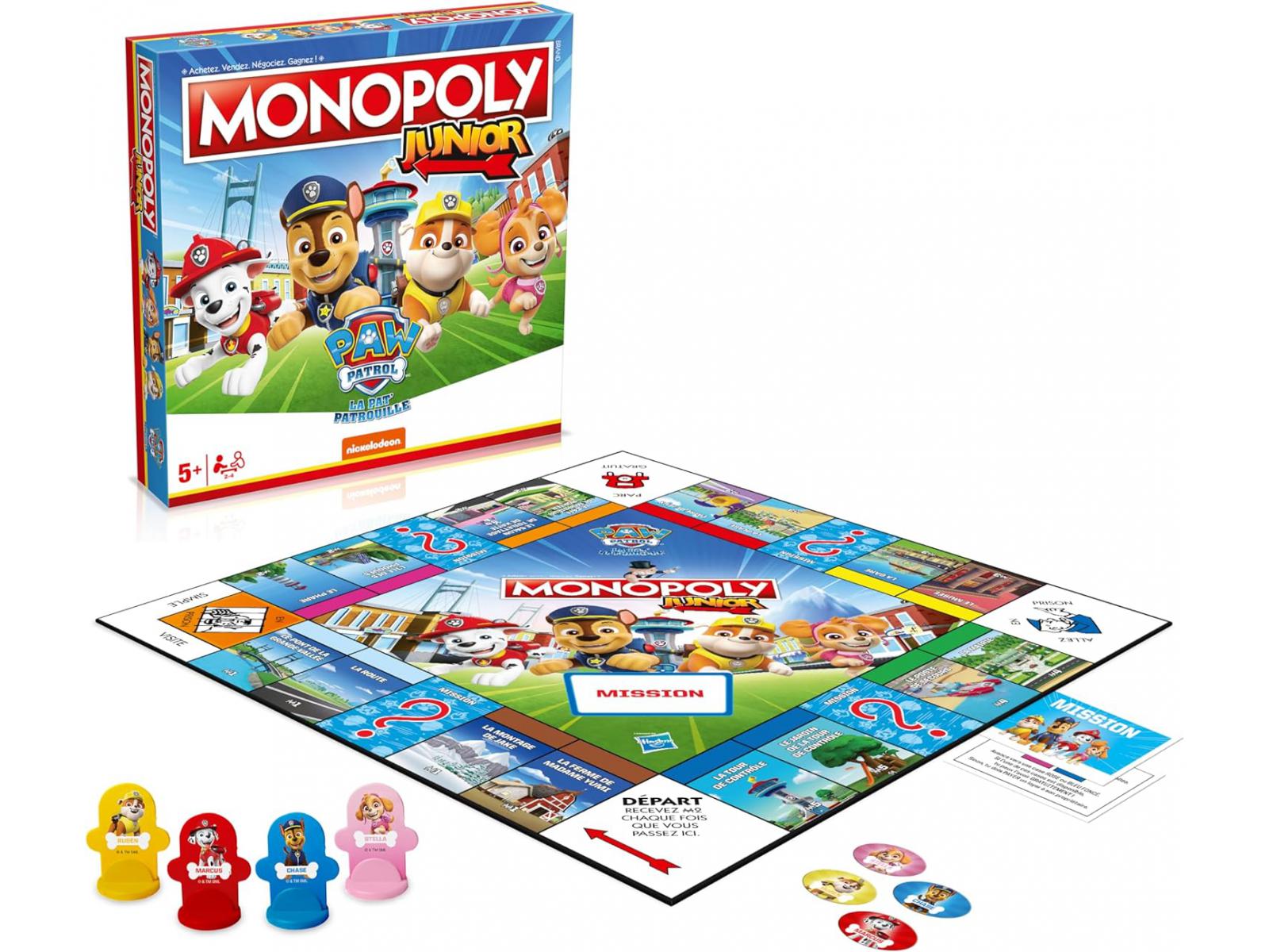 MONOPOLY JUNIOR LA PAT'PATROUILLE NOUVEAUTE, WINNING MOVES