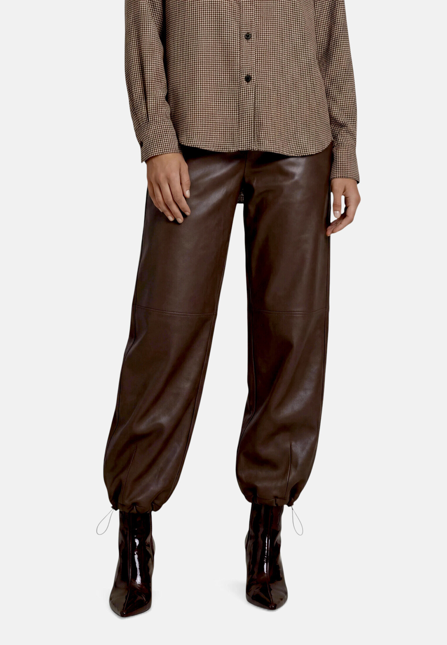 Pantalon en simili cuir à fermeture zippée, ZERO