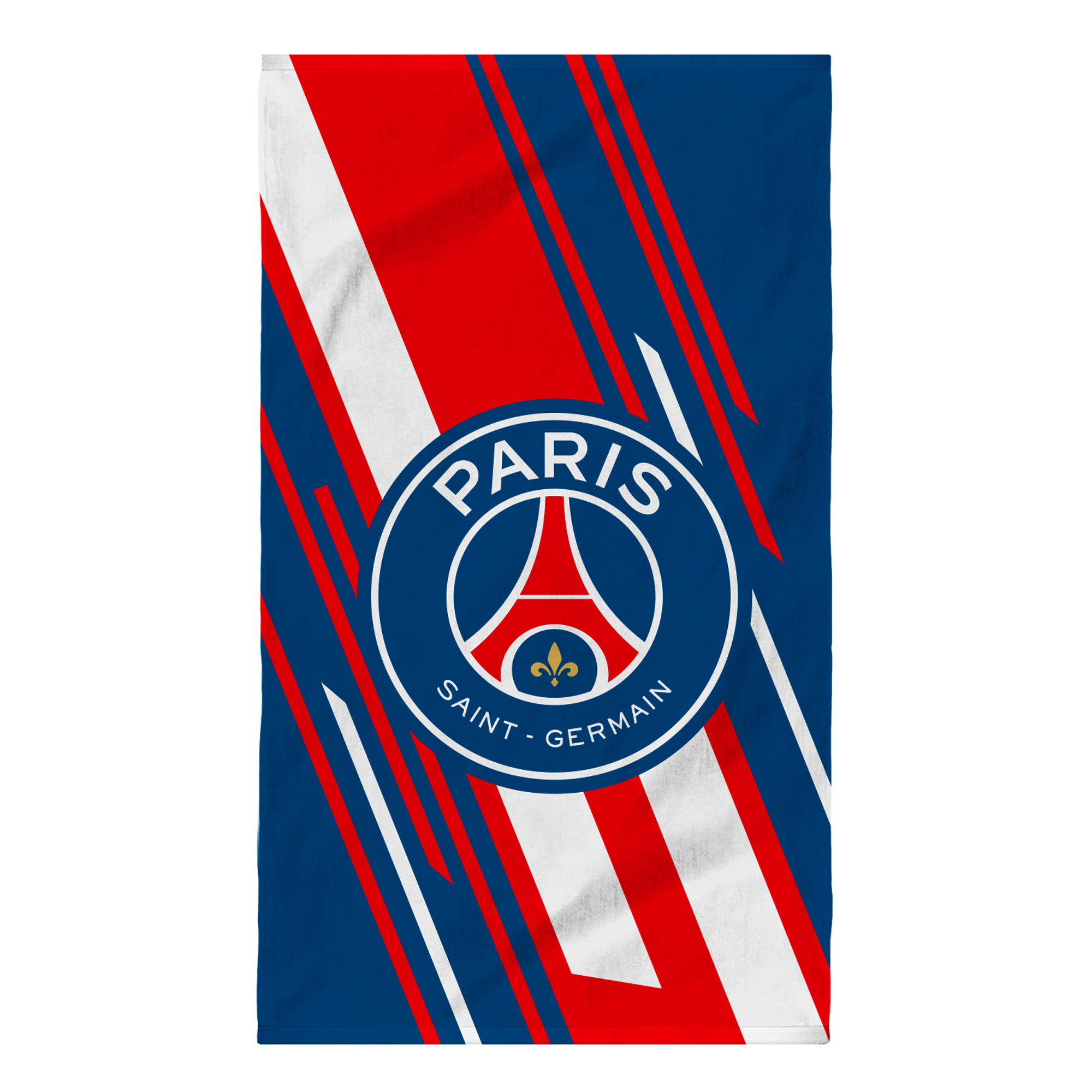 Serviette de bain et de plage imprimée 100% coton, Paris Saint Germain DIAGONALE, PSG