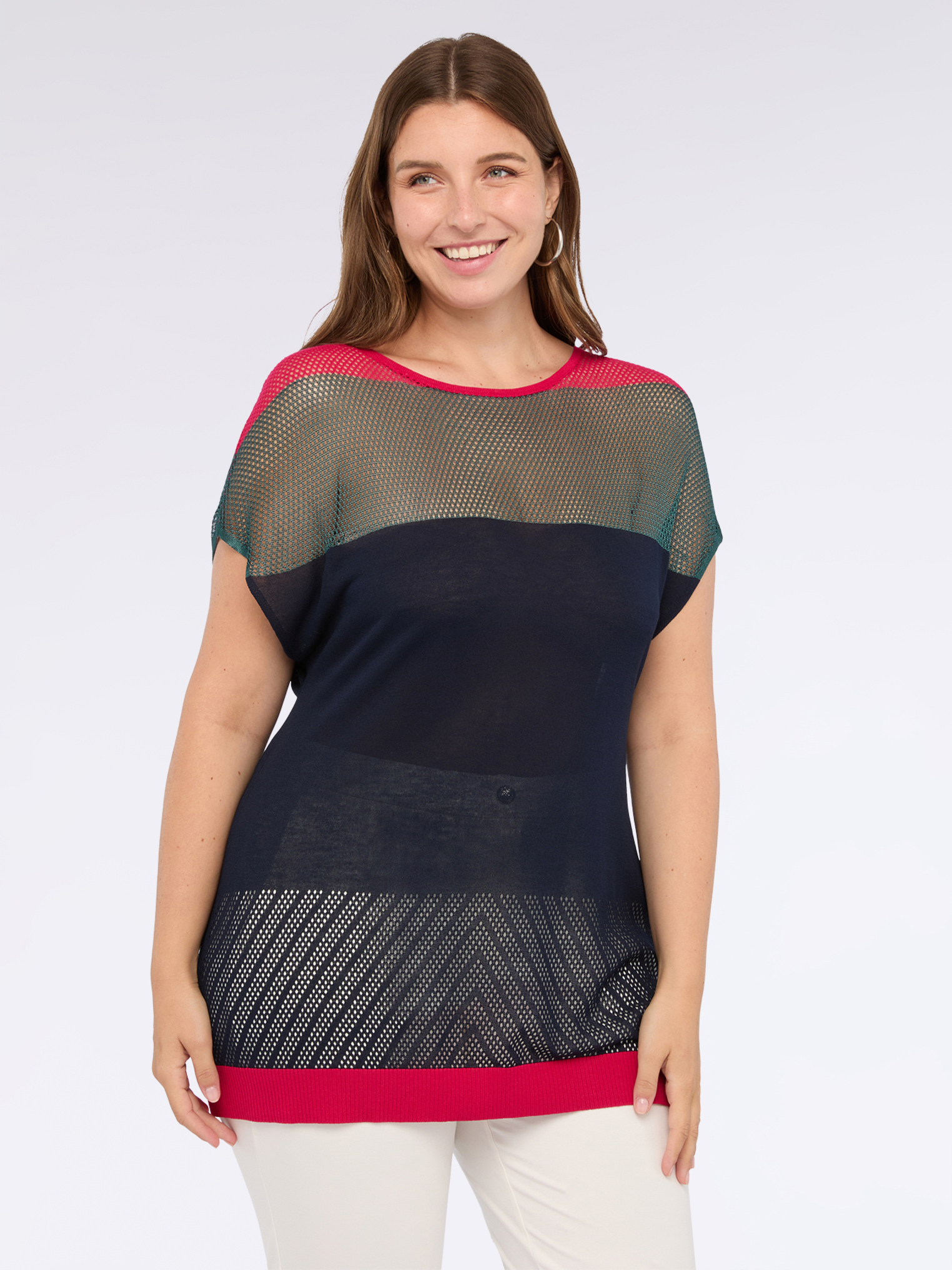 Pull ajouré color block, FIORELLA RUBINO