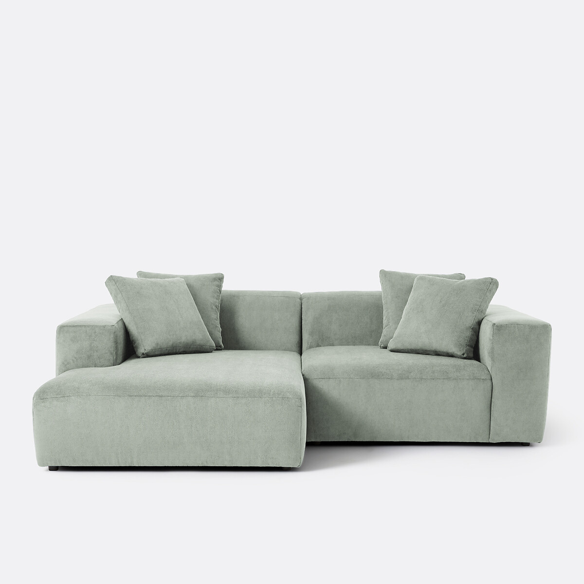 LA REDOUTE INTERIEURS Linker hoekbank, ribfluweel, Liora