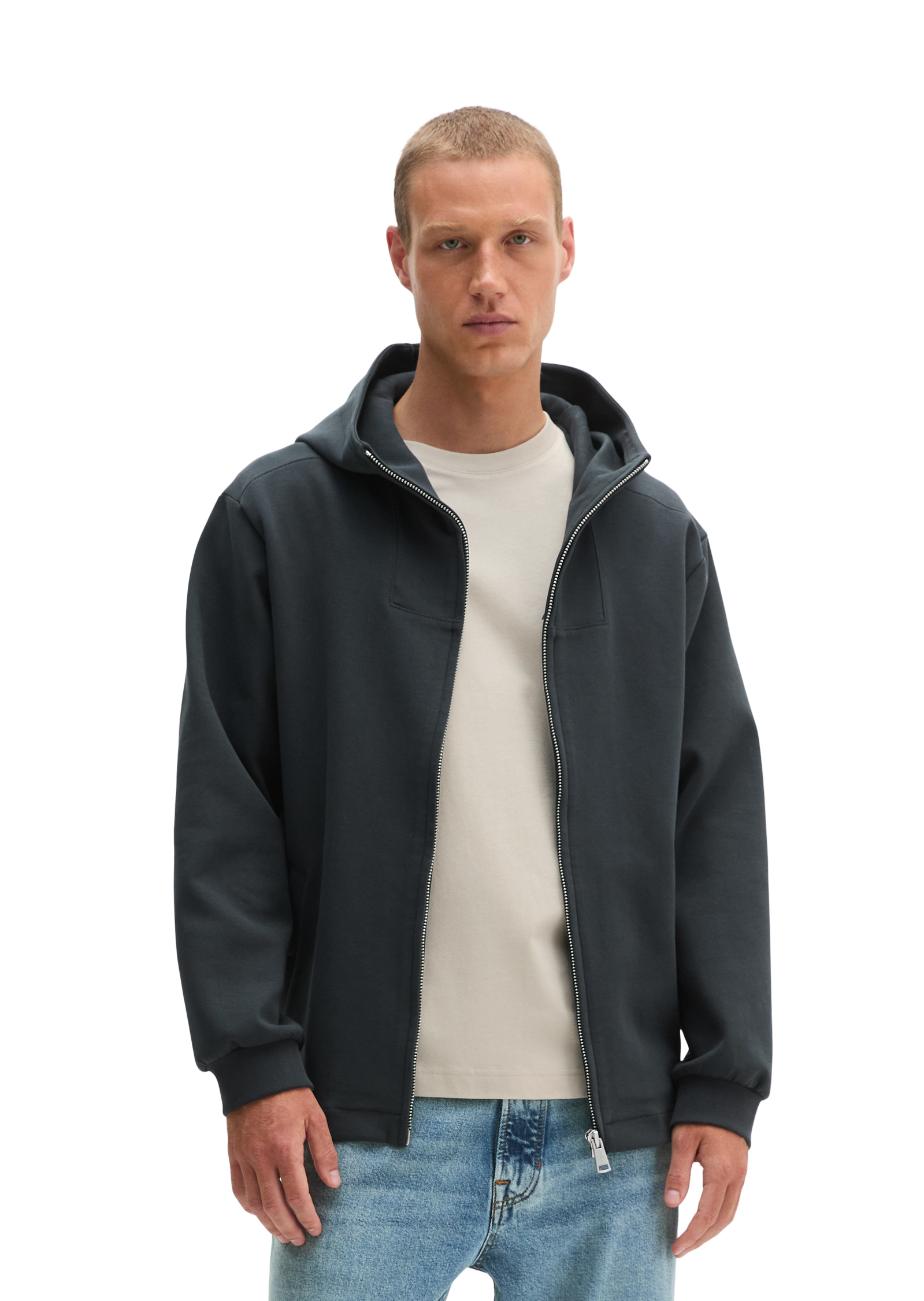 Veste à capuche coupe classique en molleton Scuba Interlock haut de gamme, MARC O'POLO