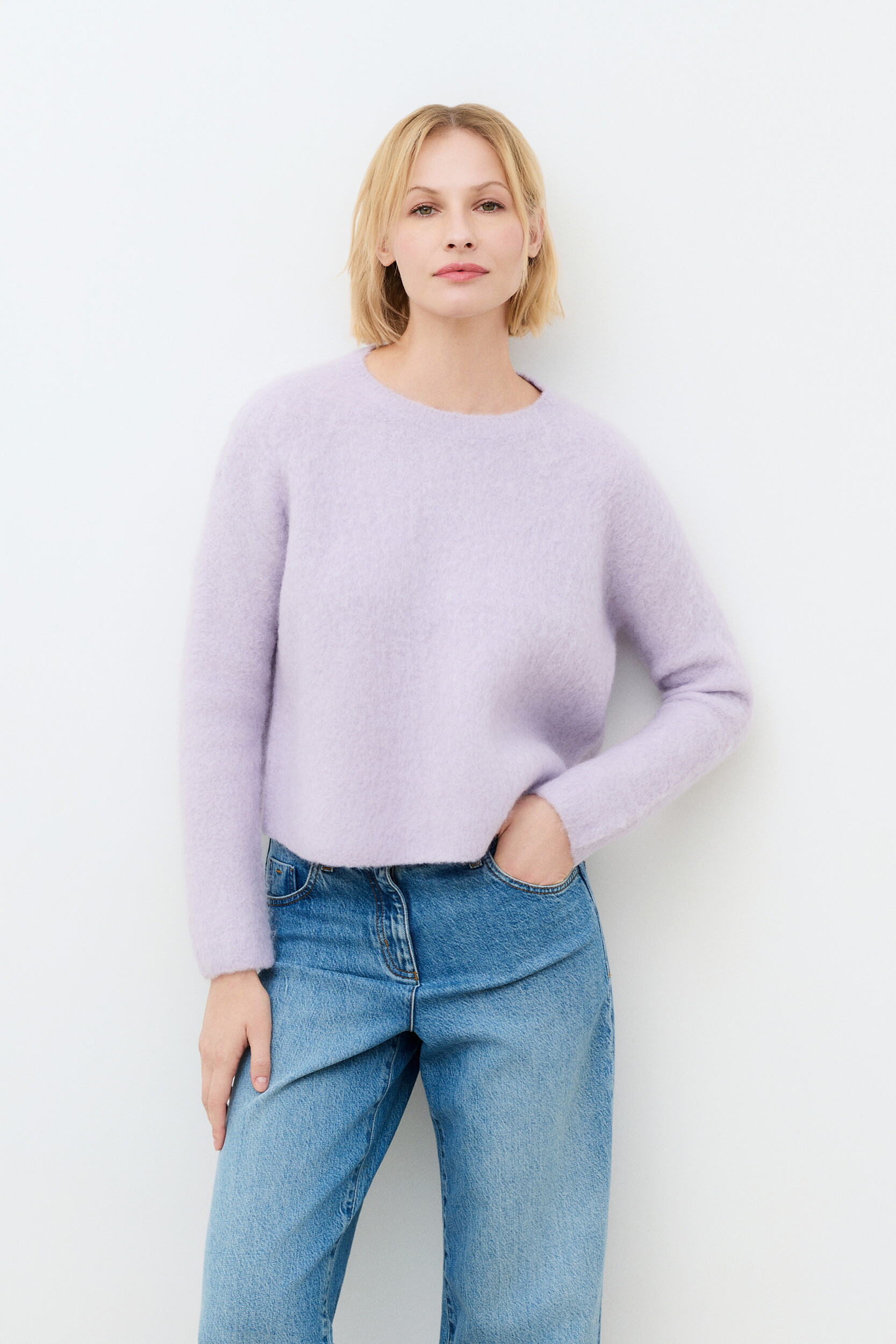 Pull ample col rond MTED, CAROLL