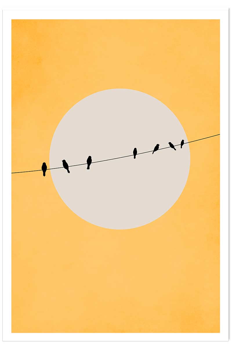 Affiche abstrait ""depart electrique"", HEXOA