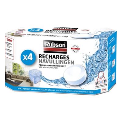 4 recharges pour absorbeur d'humidité coloris unique Rubson