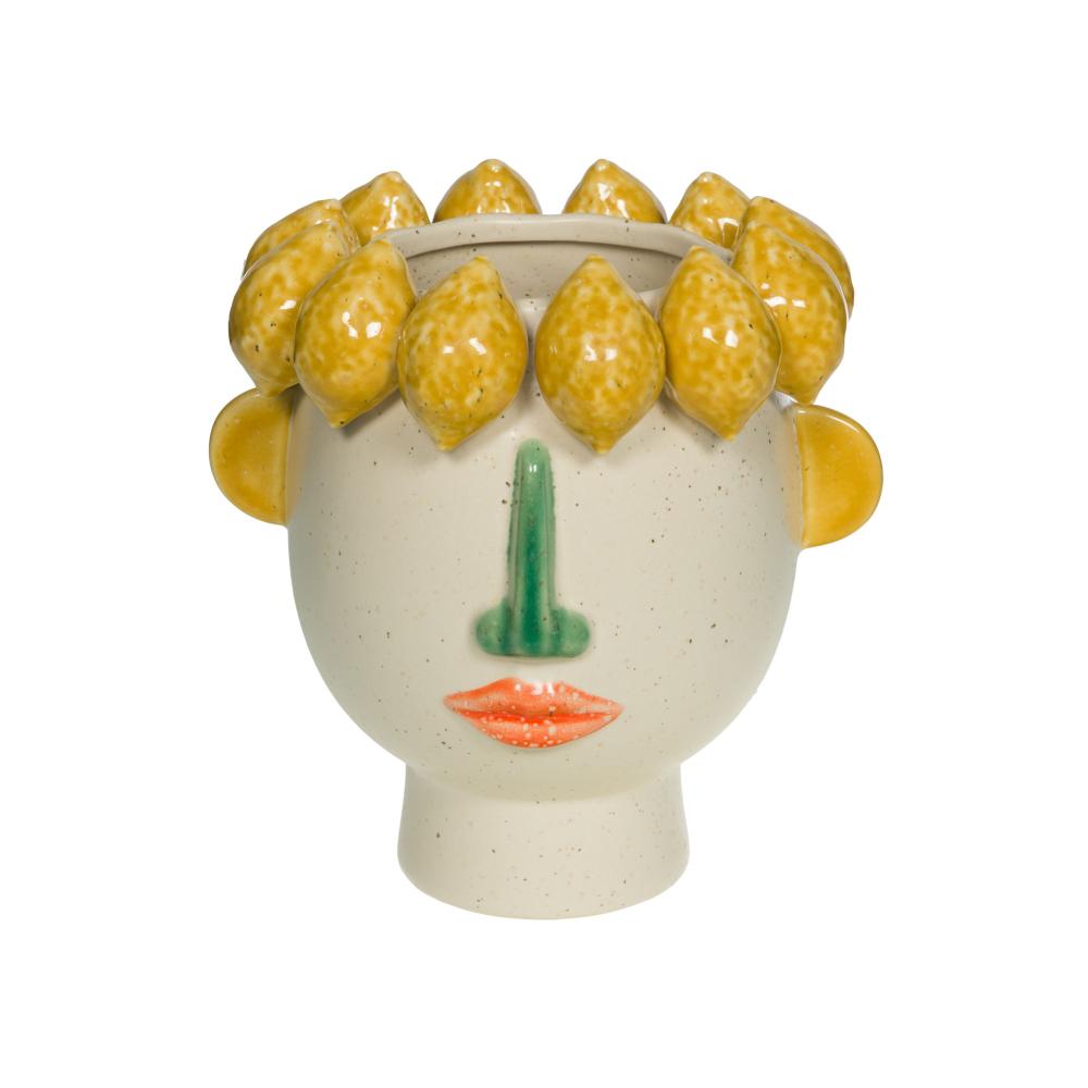 Vase visage citron petit modèle, AMADEUS
