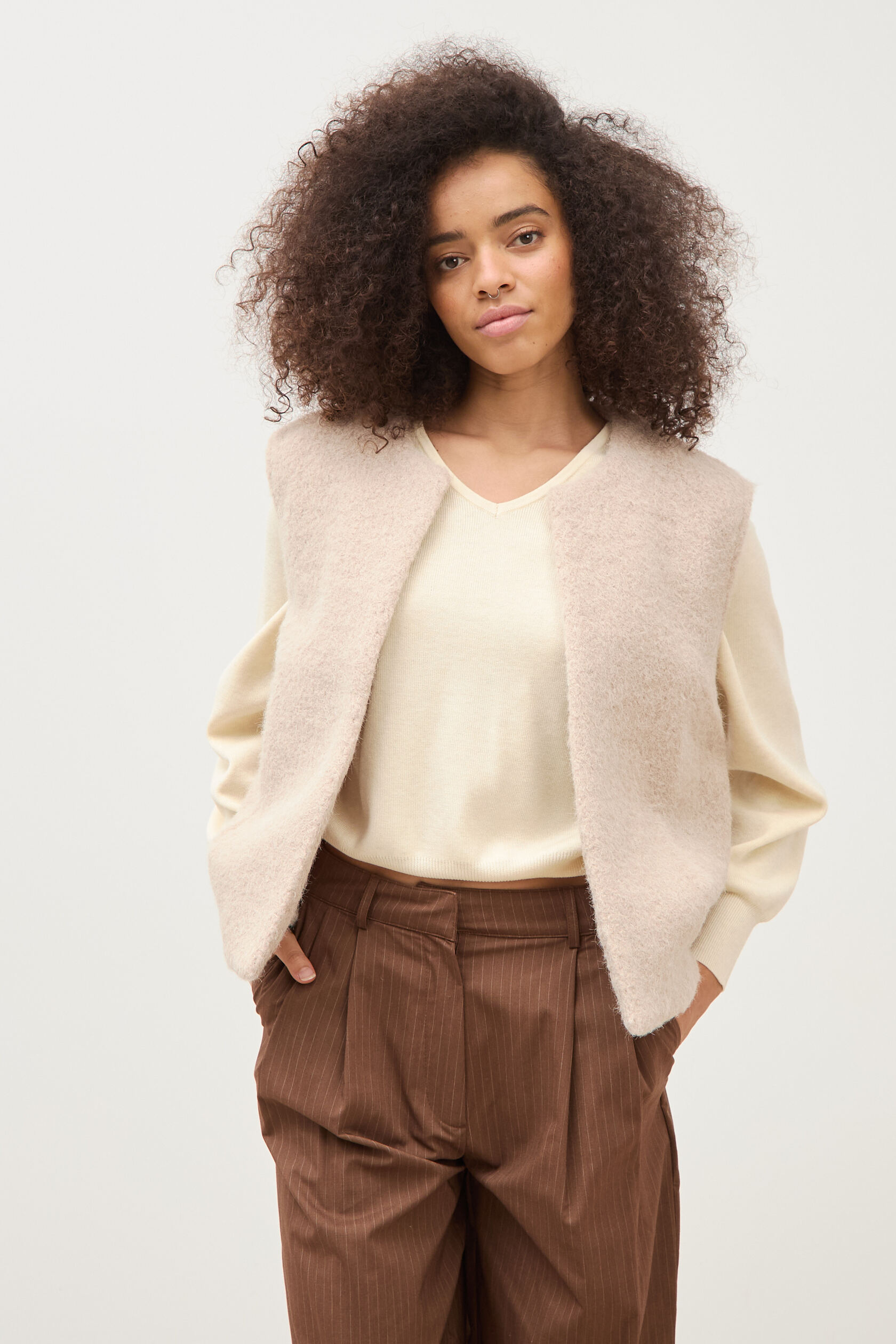 Gilet droit sans manches col rond, BONOBO