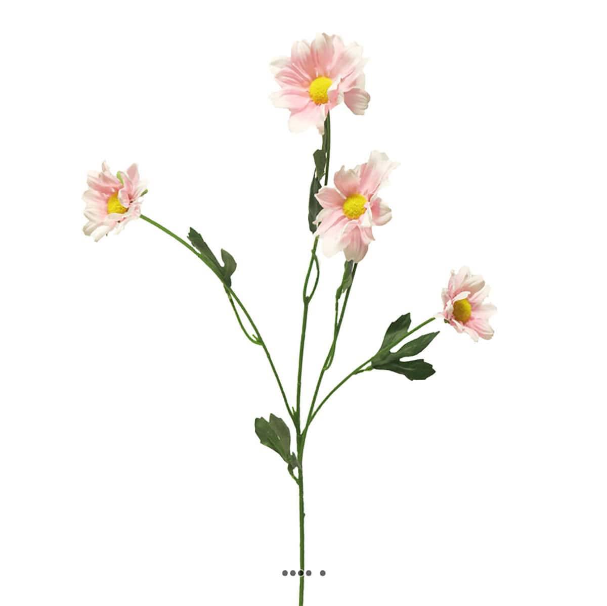 Marguerite artificielle en tige H 60 cm, ARTIFICIELLES
