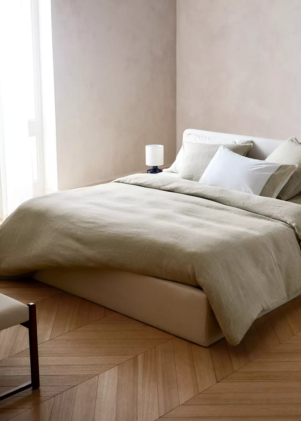 Housse de couette lin lavé lit 90 cm, MANGO HOME