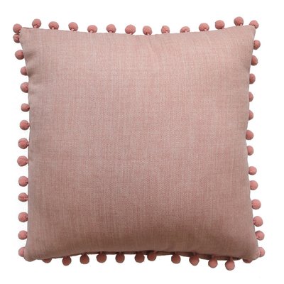 Pom Pom Pink Filled Cushion 44x44cm SO'HOME