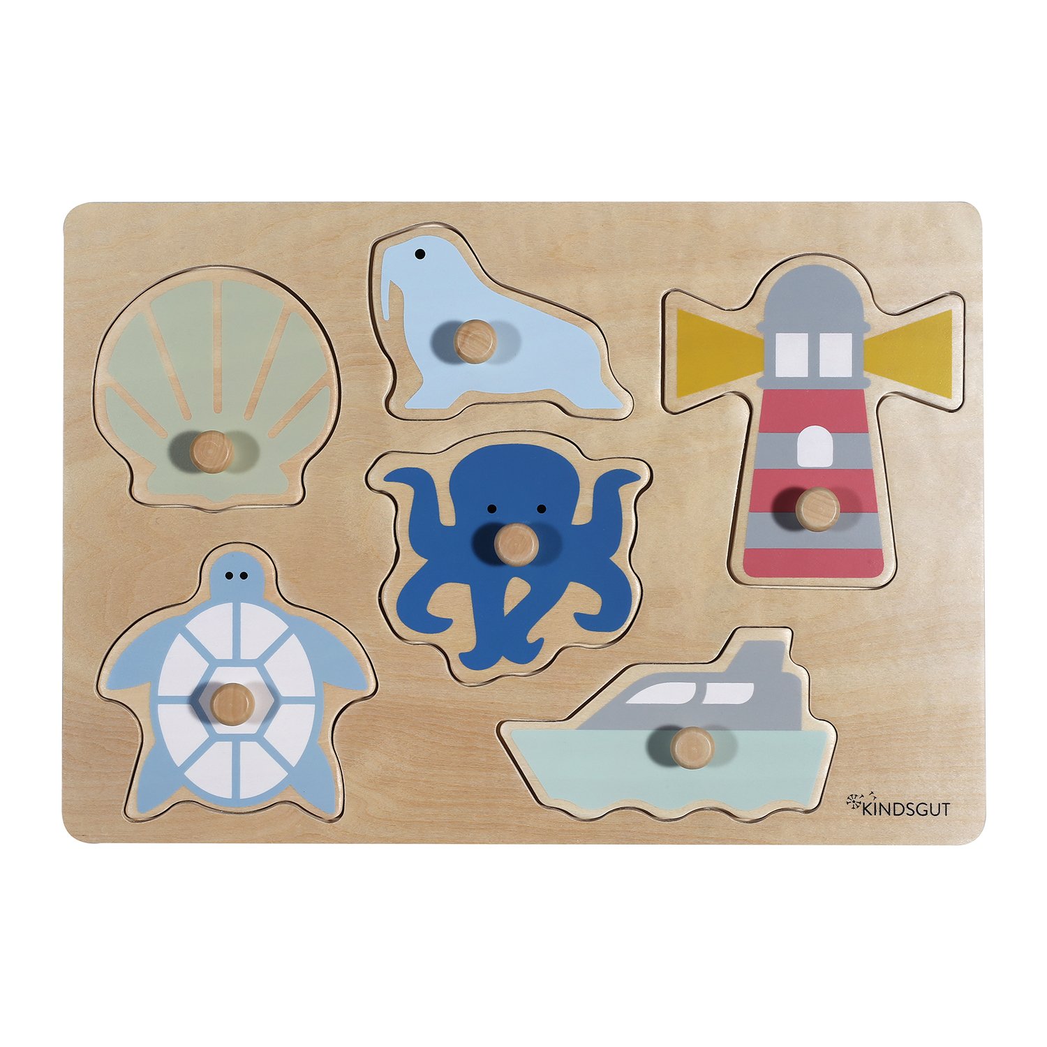 Jeu' de'eveil - Plug-in puzzle Océan, KINDSGUT