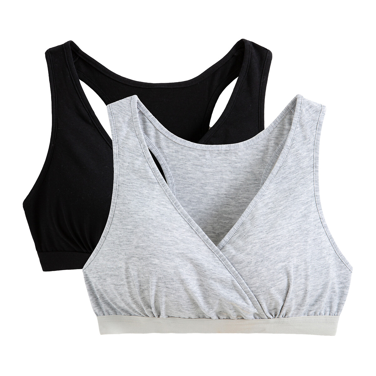Pack of 2 Nursing Bralettes in Cotton, LA REDOUTE COLLECTIONS